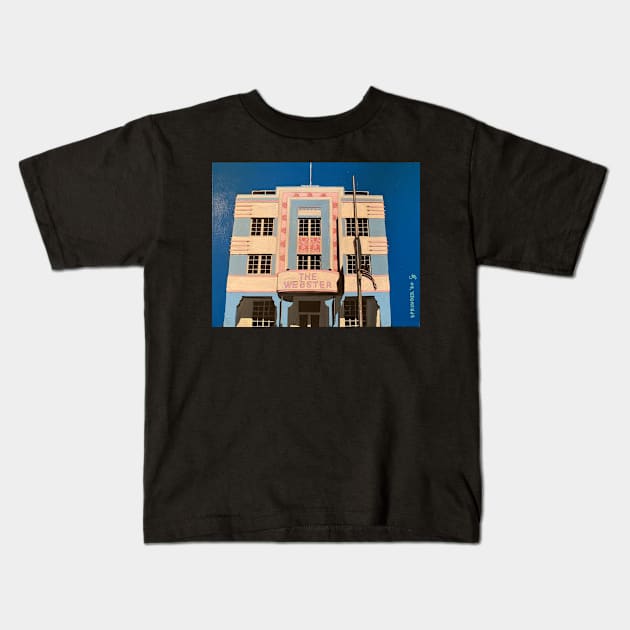 The Webster Hotel Kids T-Shirt by gjspring